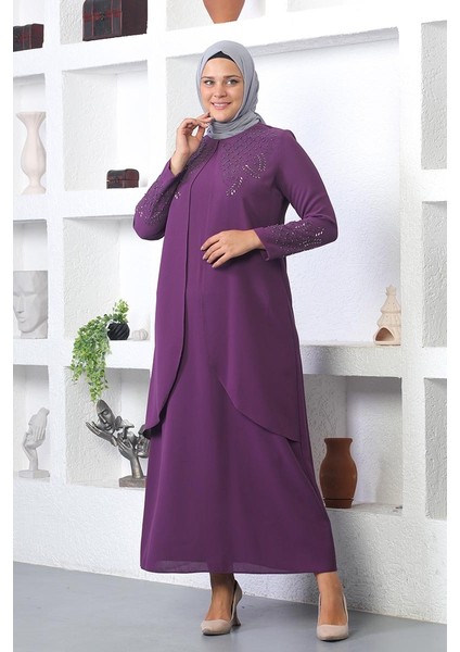 B Bsma Moda Çizgi Tesettür Elbise