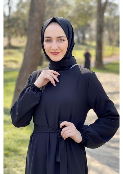 B Bsma Moda Çizgi Tesettür Elbise