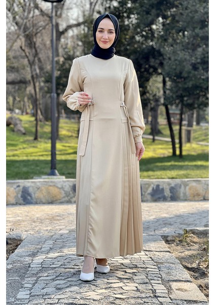 B Bsma Moda Çizgi Tesettür Elbise