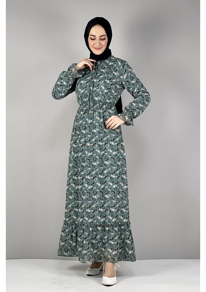 B Bsma Moda Çizgi Tesettür Elbise