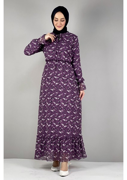 B Bsma Moda Çizgi Tesettür Elbise