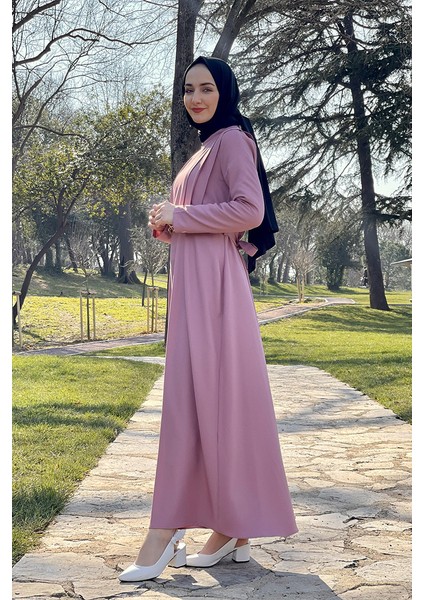 B Bsma Moda Çizgi Tesettür Elbise