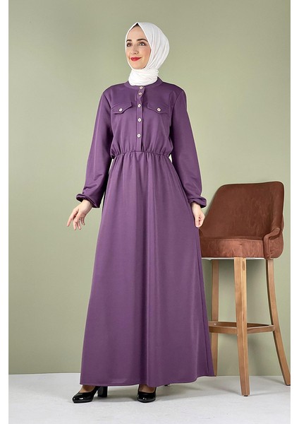 B Bsma Moda Çizgi Tesettür Elbise