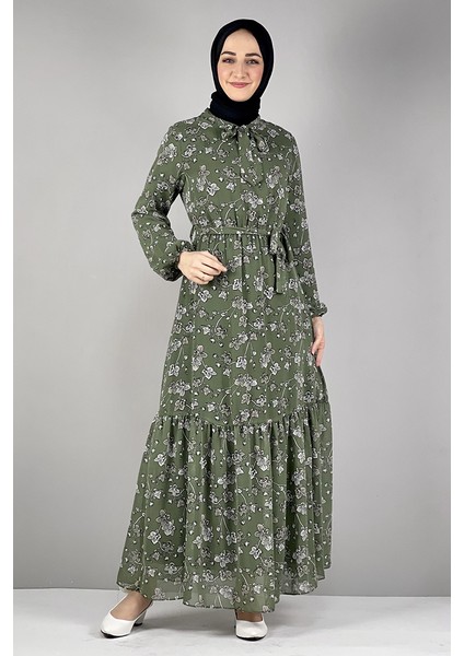 B Bsma Moda Çizgi Tesettür Elbise