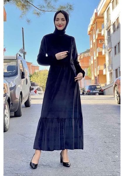 B Bsma Moda Çizgi Tesettür Elbise