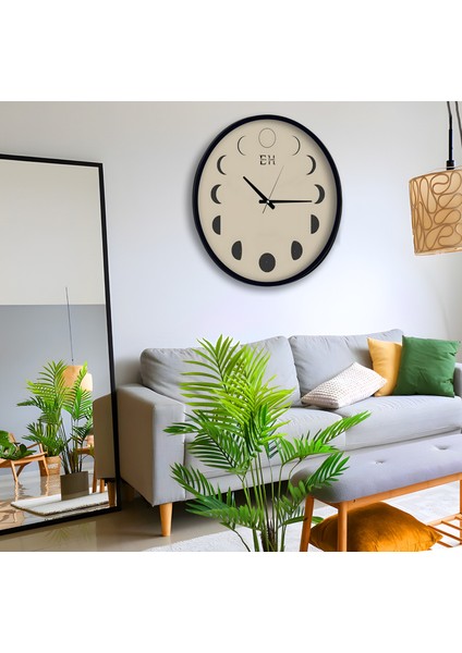 Ay Evreleri 40 cm El Yapımı Ahşap Duvar Saati fiyatları