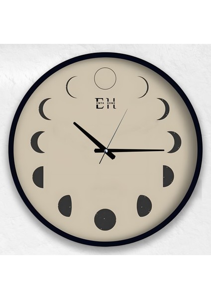Ay Evreleri 40 cm El Yapımı Ahşap Duvar Saati modelleri