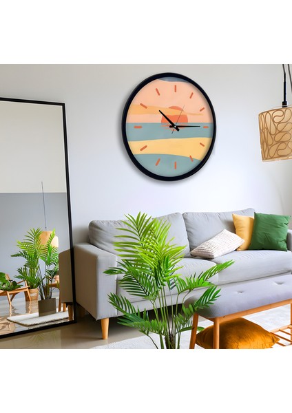 Sunset 30 cm El Yapımı Ahşap Duvar Saati modelleri