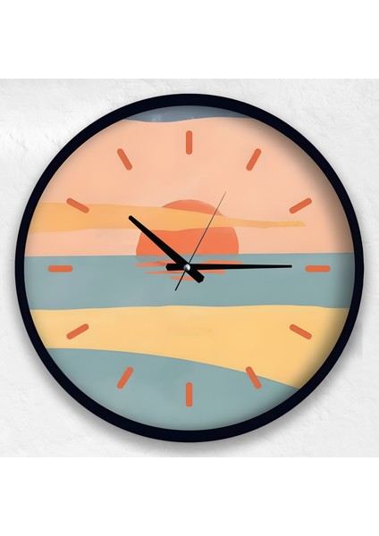 Sunset 30 cm El Yapımı Ahşap Duvar Saati fırsatları