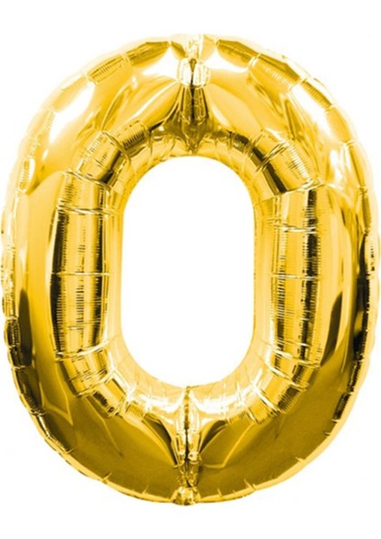 0 Rakamlı Folyo Balon Gold Renk 40 Inç