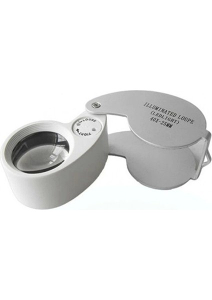 Mini 40 x 25MM Takı Büyüteç Cep Büyüteç Teftiş Elmas Pullar Madeni Kontrol Lup MG21011
