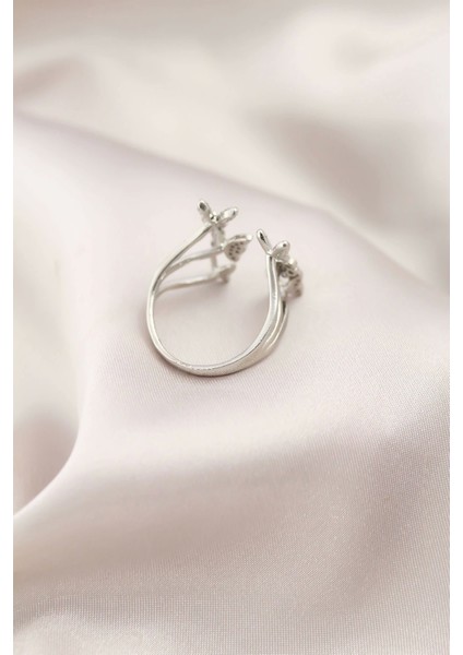 Gümüş Renk Metal Kelebek Model Kadın Yüzük - TJ-BYK2190 fiyatları