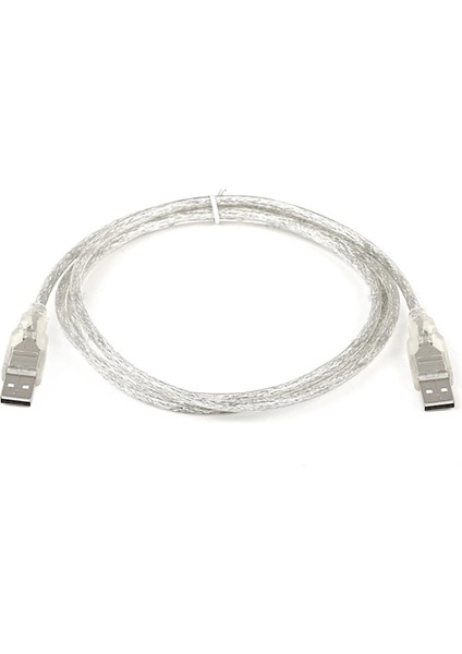 USB Erkek-Erkek Kablo 1.5 Metre Şeffaf (4887)