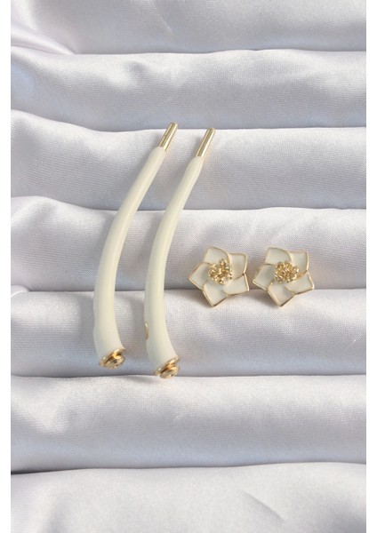 Pirinç Krem Renk Botega Küpe - TJ-BKP9169 modelleri