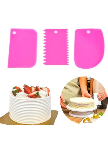 Pasta Hamur Şekillendirici Spatula Kesici Kazıyıcı Dekoratör Set (4887)