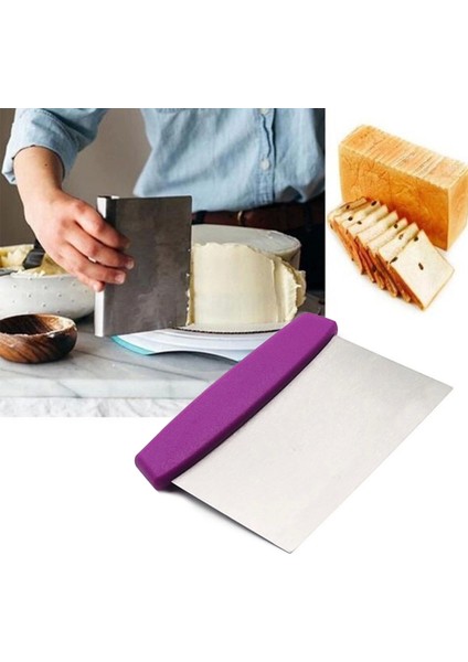 Çelik Hamur Kesici Kazıyıcı Pasta Kek Dekorasyon Spatula Aleti (4887) fiyatları