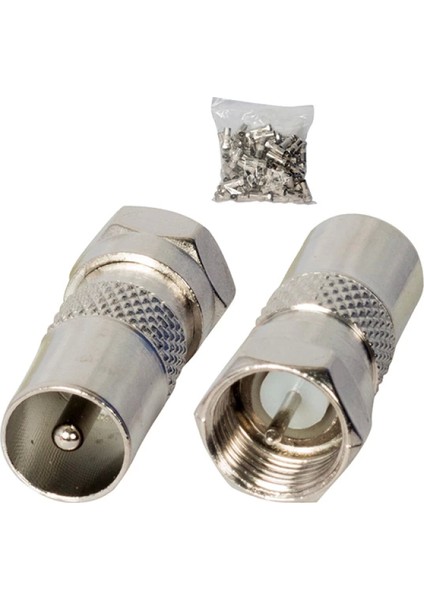 F Konnektör Erkek 60 Ohm Erkek Çevirici Metal Konnektör (4887)