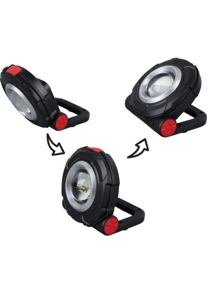 3W Cob Ledli Mıknatıslı Tek Modlu Fener Aaa Pille Çalışır 85X82X38MM (4887)