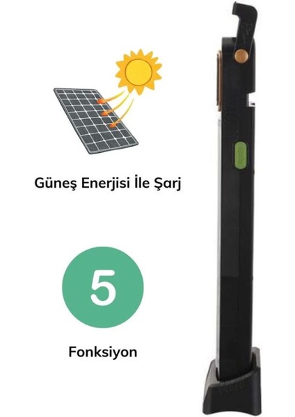 5 Fonksiyonlu Güneş Enerjisi Ile Şarj Olabilen 48 Ledli Işıldak,aydınlatma PR-3838 (4887)