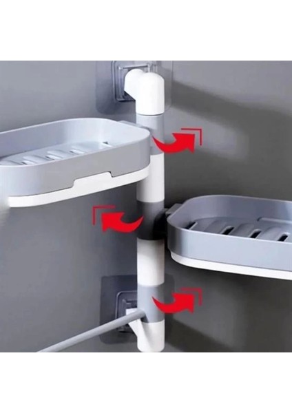 Çoklu Sabun Tutucu Fonksiyonel Banyo Sabunluk (4887)