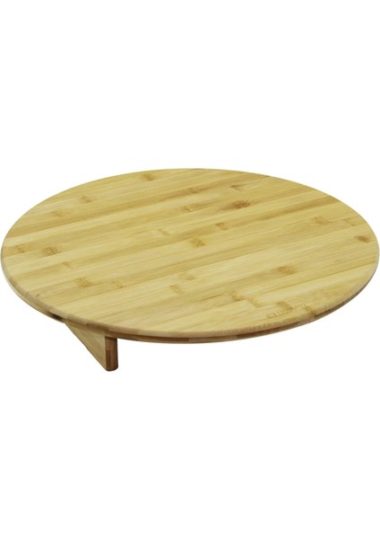 Yuvaralakmini Sofra MODEL=ÇAP:45CM - Y:8.5cmayaklı Bambu Ahşap Kesim Panosu (4887)