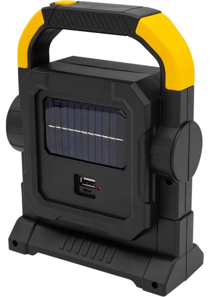 3 Çalışma Modlu Cob Ledli Solar Taşınabilir Şarjlı Solar Lamba (4887)