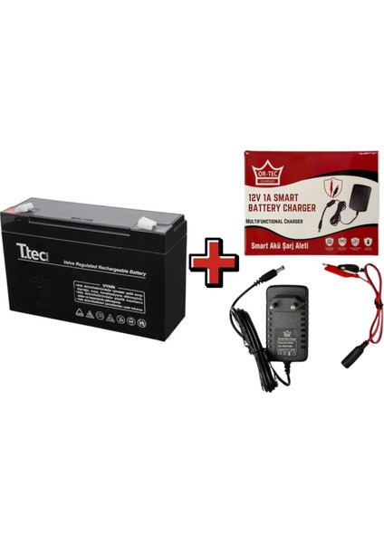12V 7AH Kuru Akü ve Şarj Aleti