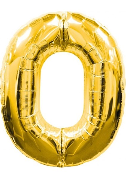 0 Rakamlı Folyo Balon Gold Renk 40 Inç (4887)