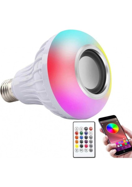 Bluetooth Hoparlör Akıllı LED Ampul Lamba (4887)