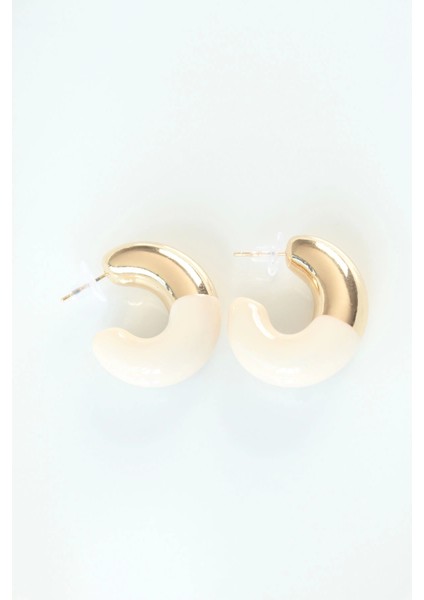 Ccb Krem Gold Çift Renk Küpe - TJ-BKP8870 fiyatları