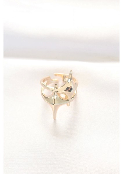 Yıldız Model Gold Renk Ayarlanabilir Yüzük - TJ-BYK3144 fiyatları