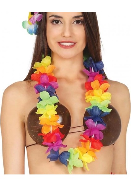 Rengarenk Hawaii Boyun Çelengi Havai Partisi Kolyesi 1 Adet (4887)