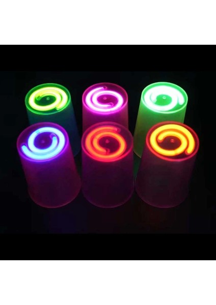 Karanlıkta Yanan Gece Işığı Mega Glow Bardaklar 8 Adet 8.5 x 10.5 cm fiyatları