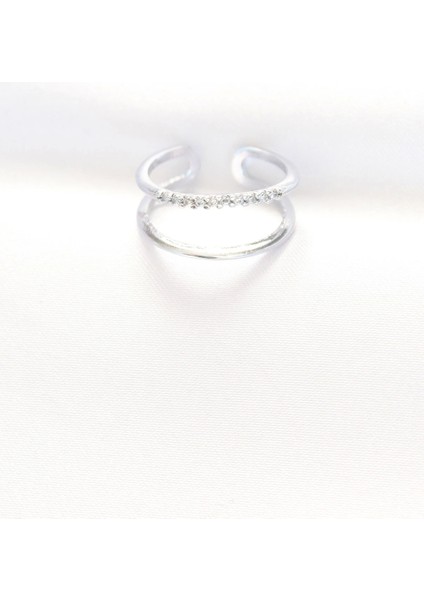 2li Görünümlü Su Yolu Tasarımlı Silver Renk Ayarlanabilir Yüzük - TJ-BYK3135 fiyatları