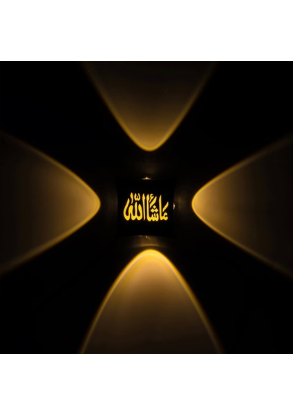 3000K Maşallah Dekoratif LED Duvar Aplik (4887)