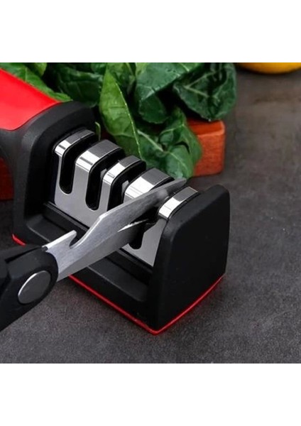 4 Aşamalı Kaymaz Tabanlı Hızlı Bıçak ve Makas Bileme Aracı - Keskin ve Pratik Kullanım fiyatları