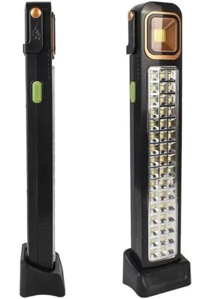 2 Watt Cob LED + 48 Ledli Solar Şarjlı Işıldak (4887)