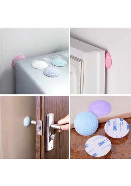 Pratik Çok Amaçlı Silikon Kapı Duvar Koruyucu Tampon 4lü Paket