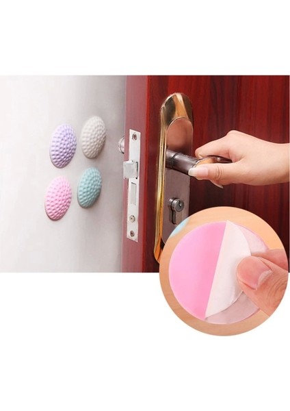 Pratik Çok Amaçlı Silikon Kapı Duvar Koruyucu Tampon 4lü Paket