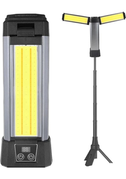 25 Watt USB - Type-C Girişli P50 ve Cob Ledli 2 Kanatlı Kollu Çalışma Lambası (4887)