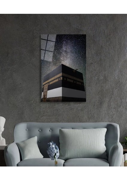 Kabe Kutsal Topraklar Dini I?slami Cam Tablo Ev ve Ofis Duvar Dekoru Büyük Tablo 4 mm Cam fiyatları