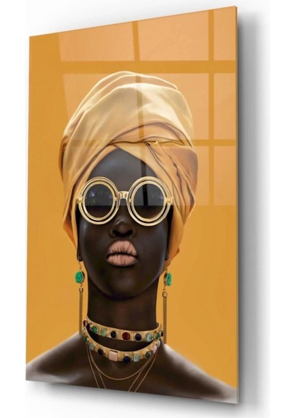 Afrikalı Kadın Cam Tablo fiyatları