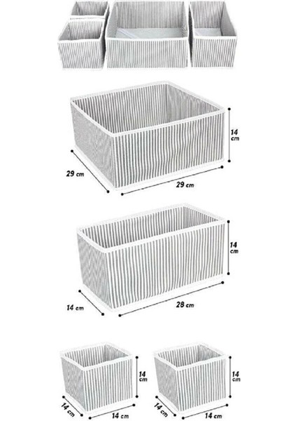 Çekmece Düzenleme Kutu Seti Organizer 4lü Set (4887)