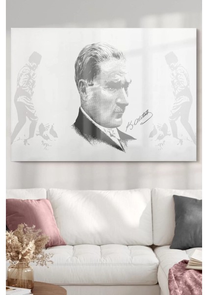 Atatürk | Atatürk Temalı Cam Tablo | 50 x 70 cm fiyatları