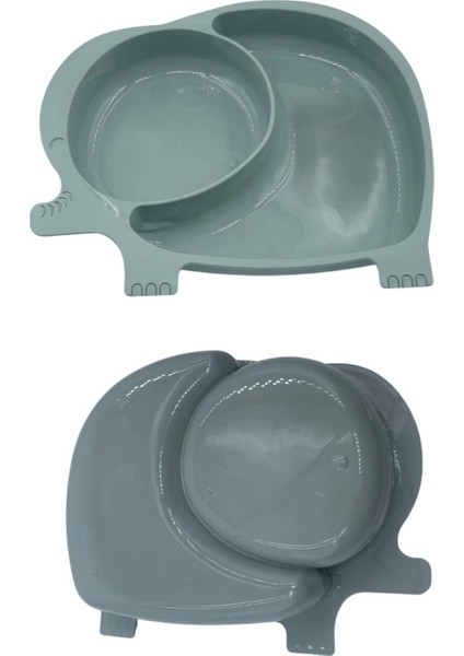 Bebek ve Çocuk Için Sevimli Fil Model Desenli Yemek Bebek Mama Kabı Bölmeli Tabak (4887) fiyatları