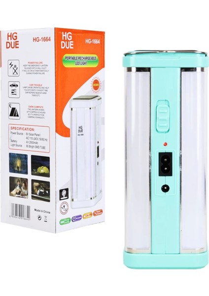 80 Ledli Solarlı+Şarjlı Işıldak (4887)
