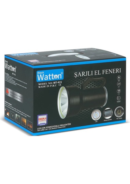 Gt LED Taşınabilir Güneş Solar Ledli Fener WT-415