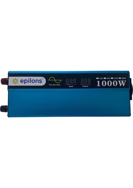 Epilons 12V 1000W Tam Sinus Inverter (220V Çevirici) - Taşınabilir Güç Kaynağı modelleri
