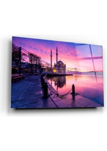 Istanbul Manzara Cam Tablo 50 x 70 cm