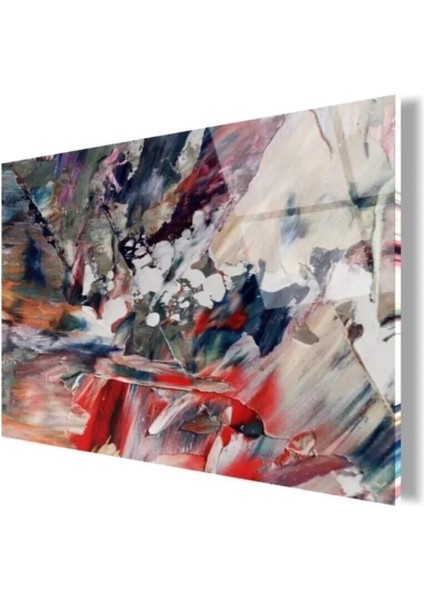 Pastel Soyut Desen Cam Tablo 50 x 70 cm